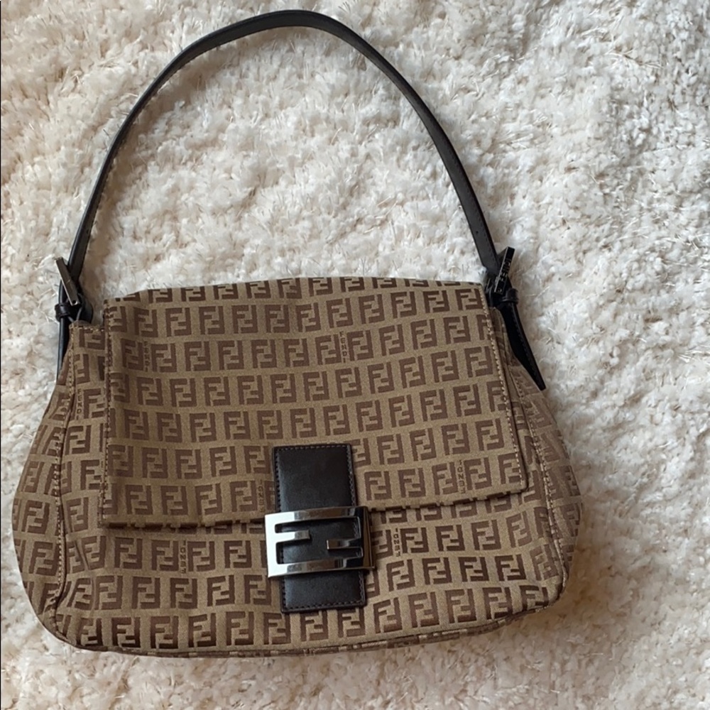 Fendi Zucchino Mama Baguette shoulder bag